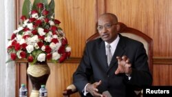 FILE: Kenya Central Bank Governor Patrick Njoroge speaks during an interview in his office in the capital Nairobi, Dec. 8, 2015. 