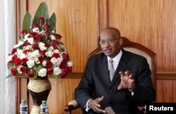 Kenya Central Bank Governor Patrick Njoroge speaks during an interview in his office in the capital Nairobi, Dec. 8, 2015.