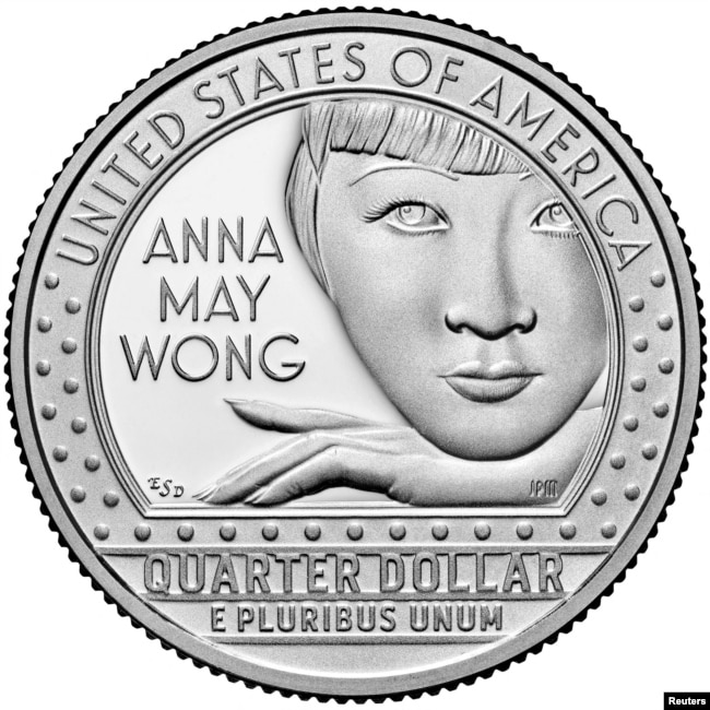 An undated proof image shows the likeness of Asian American actress Anna May Wong, to be cast on the fifth 25-cent coin in the American Women Quarters (AWQ) Program by the U.S. Mint. (United States Mint/Handout via REUTERS)