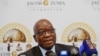 Mantan Presiden Afrika Selatan Jacob Zuma dalam konferensi pers di The Maslow Hotel di Sandton, pusat komersial Johannesburg, 22 Oktober 2022. (Phill Magakoe / AFP)