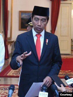 Presiden Jokowi mengatakan IMF menyebut kondisi perekonomian Indonesia sebagai titik terang di tengah kegelapan perekonomian dunia. (Biro Setpres)