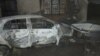 A vehicle burnt at Musengezi's house in Harare 