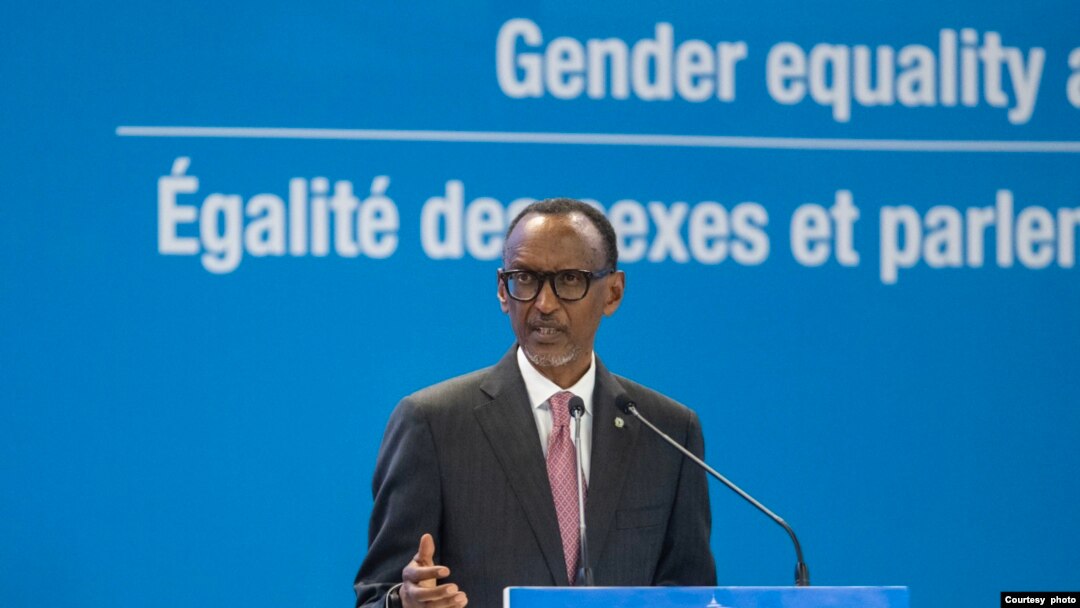 Perezida Paul Kagame w'u Rwanda atangiza inama ya 145 y’ihuriro ry’inteko zishinga amategeko ku isi.