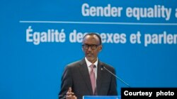 Perezida Paul Kagame w'u Rwanda atangiza inama ya 145 y’ihuriro ry’inteko zishinga amategeko ku isi.