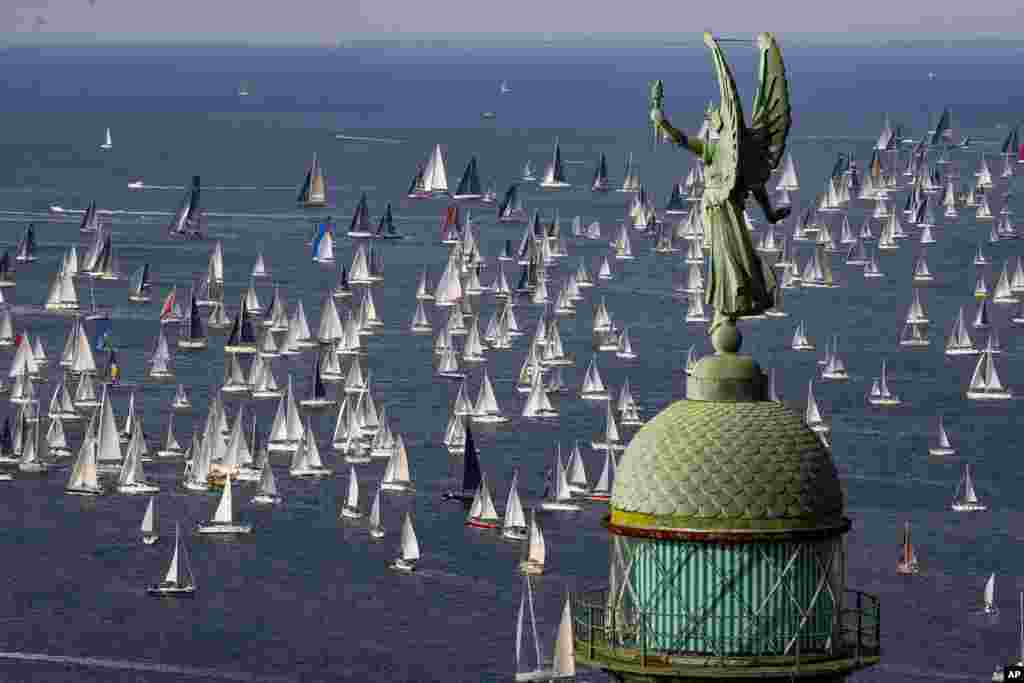 Sailing boats participate in the 54th edition of the traditional &quot;Barcolana&quot; regatta, in the Gulf of Trieste, north-eastern Italy.