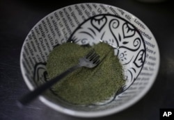 A a bowl of ahuautle sits ready for the preparation of a pre-hispanic dish at a restaurant in Iztapalapa, near Mexico City, Wednesday, Sept. 14, 2022. (AP Photo/Fernando Llano)