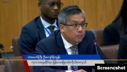 Ambassador U Kyaw Moe Tun presented the refugee situation in Myanmar at the UN. (October 17 2022)