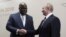 Président ya Russie Vladimir Putin ayambi président ya RDC (Ekolo Congo démocratique) Félix Antoine Tshilombo Tshisekedi, na bokutani ya Russie-Afrika na Sochi, 23 octobre 2019. Mikhail Metzel / SPUTNIK / AFP