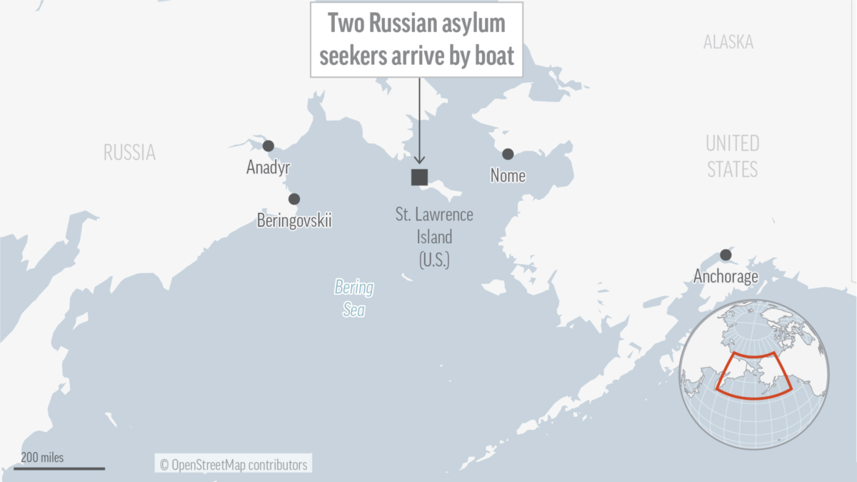 Two Russians seek asylum in US after arriving on remote Alaskan island