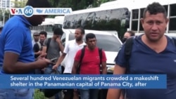 VOA60 America - Venezuelan migrants crowd shelters after stranding due to new U.S. order