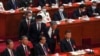 Fresh Video Shows China's Hu Before Being Escorted From Party Congress Stage 