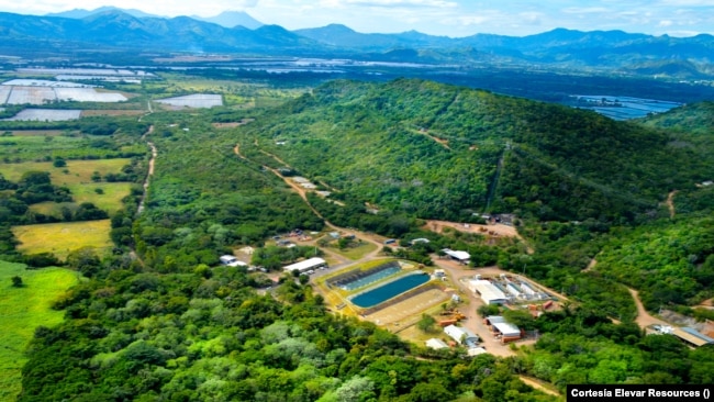 Vista aérea de la mina Cerro Blanco, en Guatemala.