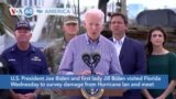 VOA60 America - Biden Surveys Hurricane Damage in Florida