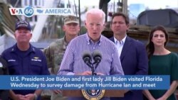 VOA60 America - Biden Surveys Hurricane Damage in Florida