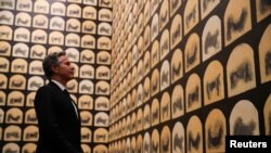 U.S. Secretary of State Antony Blinken visits Fragmentos Museum in Bogota, Colombia, October 3, 2022. 