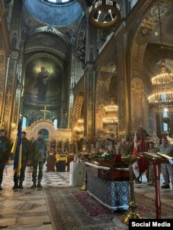 მიხეილ ყაფლანიშვილის სამოქალაქო პანაშვიდი კიევის წმინდა ვოლოდიმირის საკათედრო ტაძარში