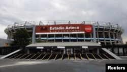 Vista general del emblemático estadio Azteca de México que además será sede de la Copa del Mundo 2026 a realizarse de manera compartida con Estados Unidos y Canadá. Foto tomada en la Ciudad de México, el 16 de junio de 2022.