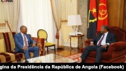 Adalberto Costa Júnior, presidente da UNITA, e João Lourenço, Presidente da República, Presidência da República, Luanda, 6 Outubro 2022