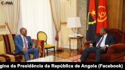 Adalberto Costa Júnior, presidente da UNITA, e João Lourenço, Presidente da República, Presidência da República, Luanda, 6 Outubro 2022