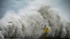 Waves hit the Malecon in Havana, after the passage of Hurricane Ian. 