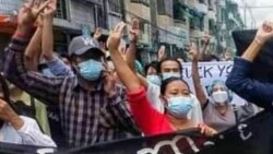 ရန်ကုန်၊ သင်္ဃန်းကျွန်းဆန္ဒပြပွဲ ပစ်ခတ် ဖြိုခွဲပြီး ဖမ်းဆီးခံရ