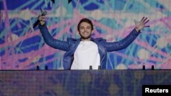 FILE - Zedd performs during the KIIS FM's iHeartRadio Jingle Ball 2015 concert at Staples Center in Los Angeles.