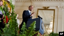 Predsednik Barak Obama govori u Beloj kući