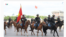 Đội Cảnh sát cơ động kỵ binh diễu hành trong buổi ra mắt trước Lăng Ba Đình, Hà Nội, vào ngày 8/6/2020. Ảnh chụp màn hình VOV.