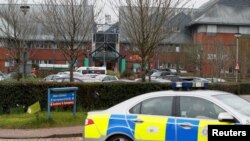 Salisbury District Hospital, where poisoned spy Sergei Skripal is being treated, is pictured in Salisbury, England, April 10, 2018. Footage posted online by British newspapers showed a reporter from the Russian REN TV network walking along hospital corridors early Wednesday and commenting on the apparent lack of security. 