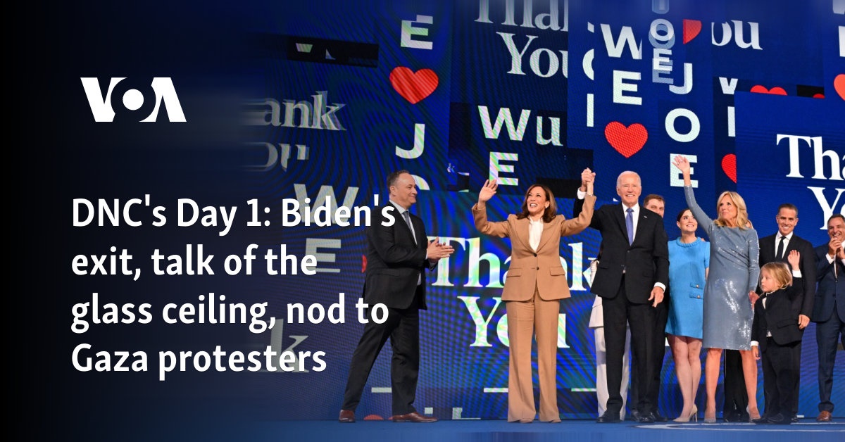 Biden’s departure, speech about the glass ceiling, nod to the demonstrators in the Gaza Strip