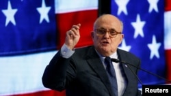 Rudy Giuliani lors de la Freedom Convention 2018 sur l'Iran à Washington, le 5 mai 2018. 