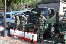 Apel siaga penyemprotan disinfektan secara serentak di Solo, Selasa, 31 Maret 2020. (Foto: Humas Pemkot Surakarta)