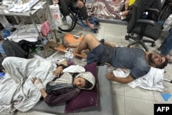 Wounded Palestinians receive treatment at the Kamal Adwan Hospital in Beit Lahia the northern Gaza Strip, Oct. 26, 2024.