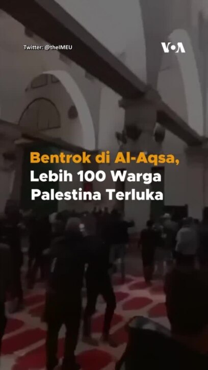 Bentrok di Al-Aqsa, Lebih 100 Warga Palestina Terluka
