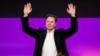 Elon Musk waves to the crowd at TED Conference in Vancouver on April 14, 2022.. (Photo courtesy TED)