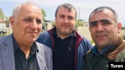 Zahir Amanov, lawyer Elchin Sadigov and human rights activist Khalid Agaliyev