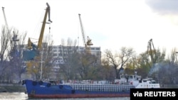 The merchant fuel ship which sank off the coast of Gabes in Tunisia, April 15, 2022, is seen this handout picture taken in Rostov-on-Don, Russia, Nov. 12, 2017. (Dmitry Frolov/Handout via Reuters) 