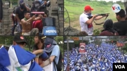 En 2018, las manifestaciones masivas contra una reforma de salud del gobierno de Nicaragua se convirtieron en enfrentamientos mortales con la policía, lo que resultó en 355 muertos y más de 100.000 exiliados, según la CIDH. [Imágenes de archivo].