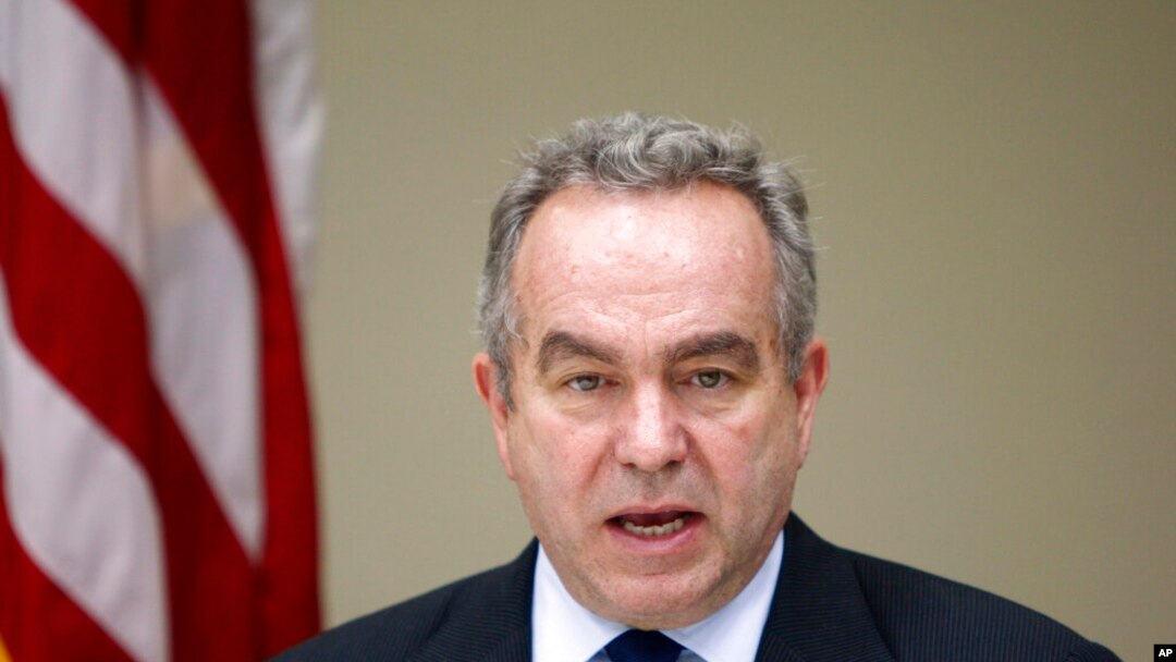 FILE - Then-U.S. Assistant Secretary of State for East Asian and Pacific Affairs Kurt Campbell speaks at the U.S. Embassy in Kuala Lumpur, Malaysia, Dec. 13, 2012.