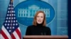 La secretaria de prensa de la Casa Blanca, Jen Psaki, ofrece una sesión informativa en Washington DC, el 18 de abril de 2022.