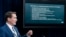 Pentagon spokesman John Kirby discusses a list of security items the U.S. is providing to Ukraine during a media briefing at the Pentagon, April 13, 2022.