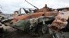 Dramatic Video Shows Bucha’s Graveyard of Tanks 