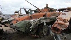 Dramatic Video Shows Bucha’s Graveyard of Tanks 