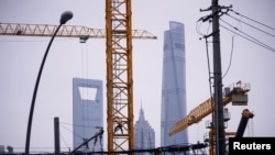 上海陸家嘴金融區附近的建築工地。 （2020年7月16日）