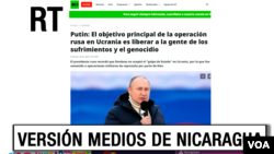 Russia seeks "release" to Ukraine: machinery of disinformation on Nicaraguan TV