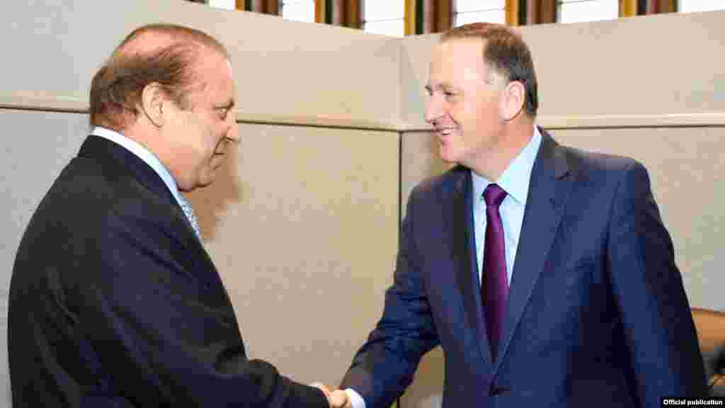 وزیر اعظم نواز شریف نے نیوزی لینڈ کے وزیر اعظم جان کی سے بھی ملاقات کی۔