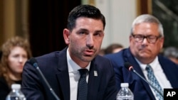 Department of Homeland Security Under Secretary Chad Wolf speaks during a meeting in the Eisenhower Executive Office Building, on the White House complex, Oct. 29, 2019, in Washington.