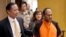 FILE - Juan Francisco Lopez-Sanchez (R), charged with the murder of 32-year-old Kathryn Steinle, is seen being escorted into a courtroom at the Hall of Justice in San Francisco, July 7, 2015.