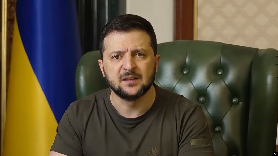 Presiden Ukraina Volodymyr Zelenskyy berbicara di Kyiv, Ukraina (foto: dok). 