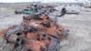 Drone Shows Russian Tank Graveyard Near Kyiv 